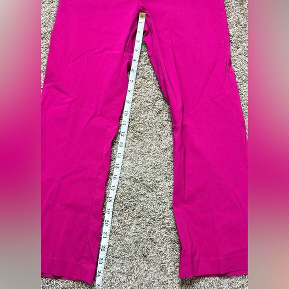 Avenue Montaigne Leo Designer Pink Boot-Cut Cropped Pants - Picture 5 of 8